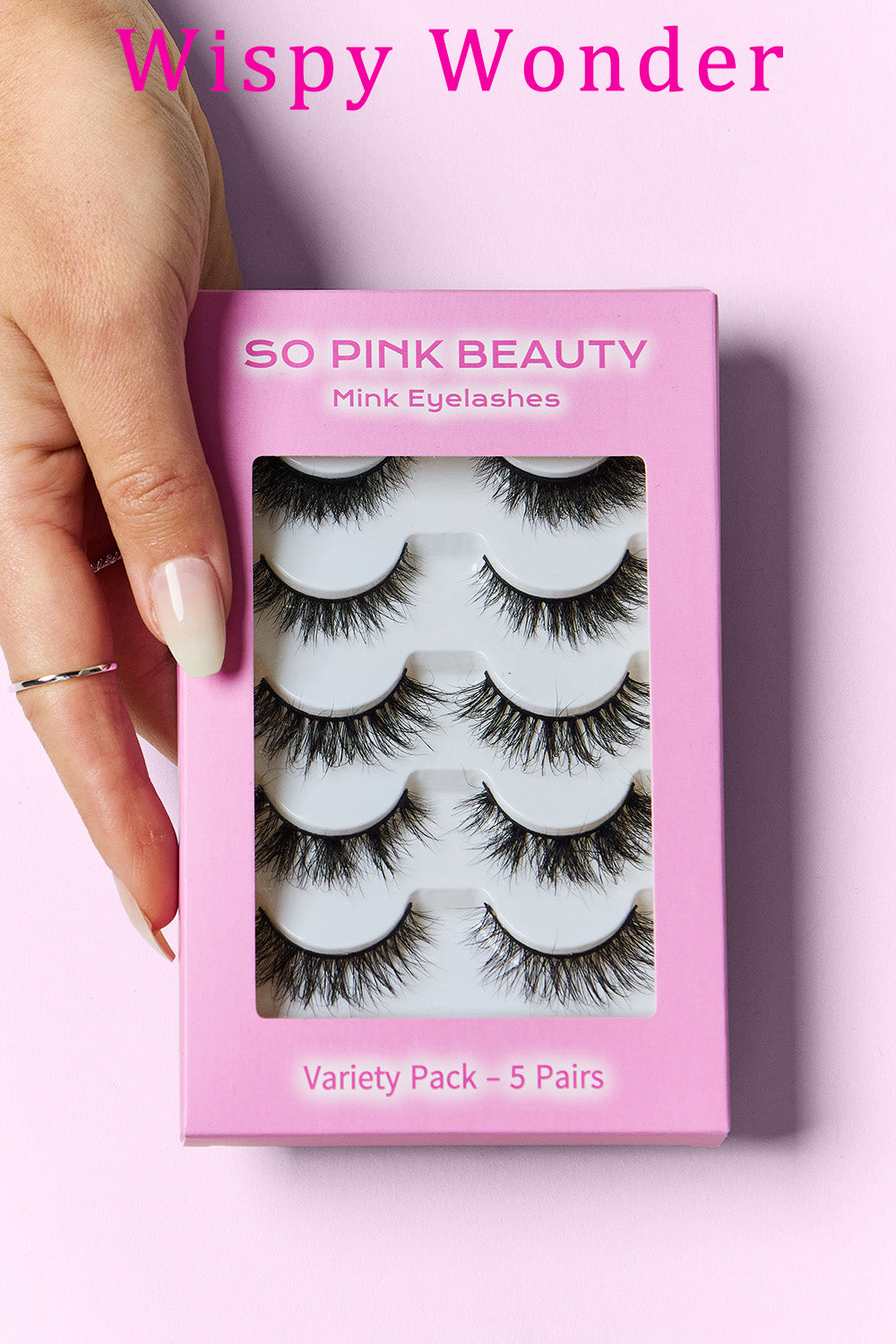 SO PINK BEAUTY Mink Eyelashes Variety Pack 5 Pairs - Whateversit